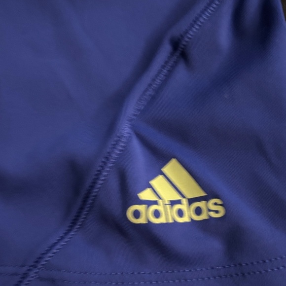 Adidas Women's Blue Tank Top with Yellow Highlights - Picture 2 of 5